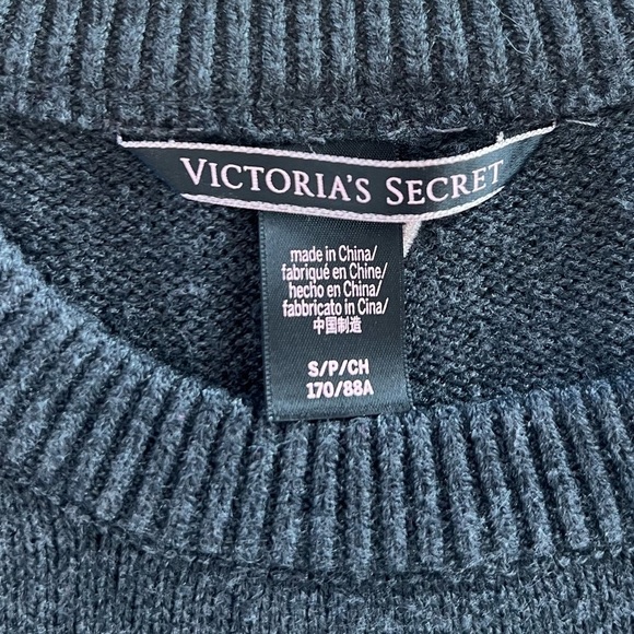 VICTORIA'S SECRET Shanghai grey Crewneck Knit pullover sweater Size small - Picture 6 of 6